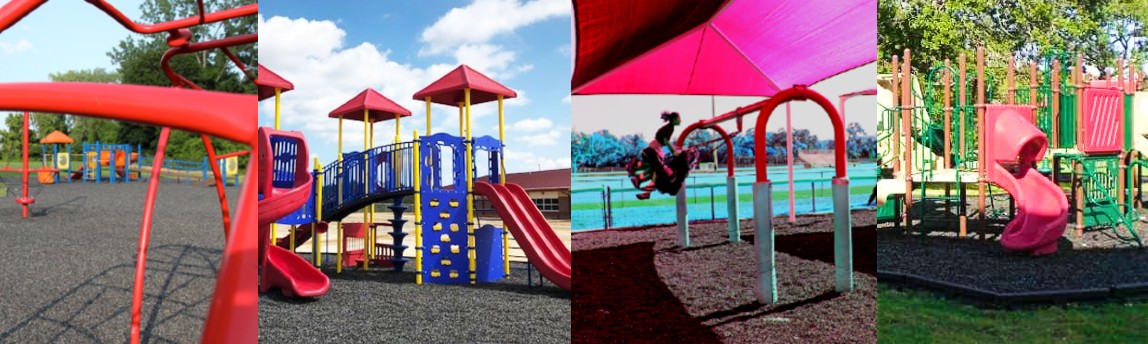 School Playground with Rubber Mulch